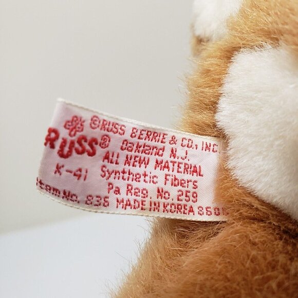 Russ Berrie Starlight Reindeer Eyelashes Christmas Holiday Vintage Korea Plush - Picture 7 of 14